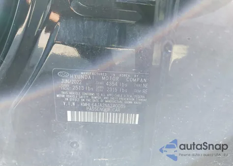 2022 Hyundai Sonata Sel from USA, damaged, VIN KMHL64JA2NA240089